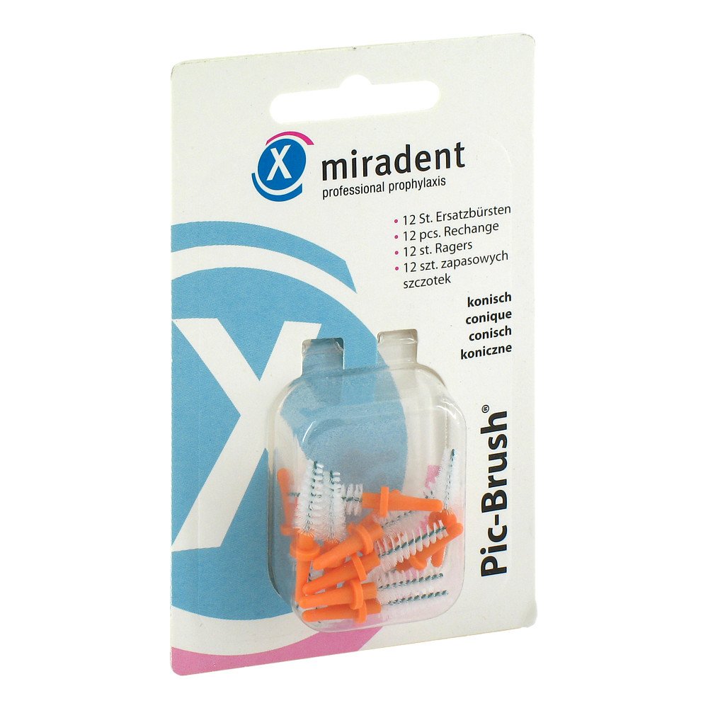 Hager Pharma GmbH Miradent Interdentalbürsten Pic-Brush Ersatzbürsten konisch oran 03430770