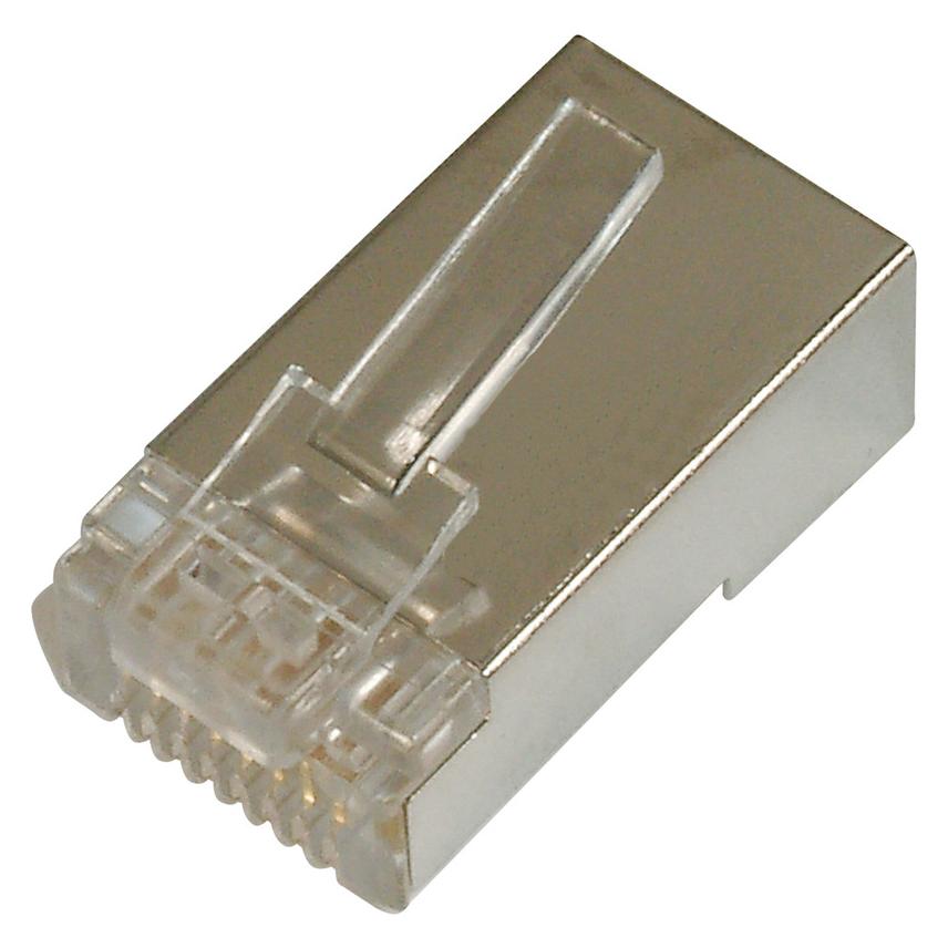 Digitus CAT 6 Modular Stecker, 8P8C, geschirmt für Rundkabel,100 Stück Packung (DN-219603)