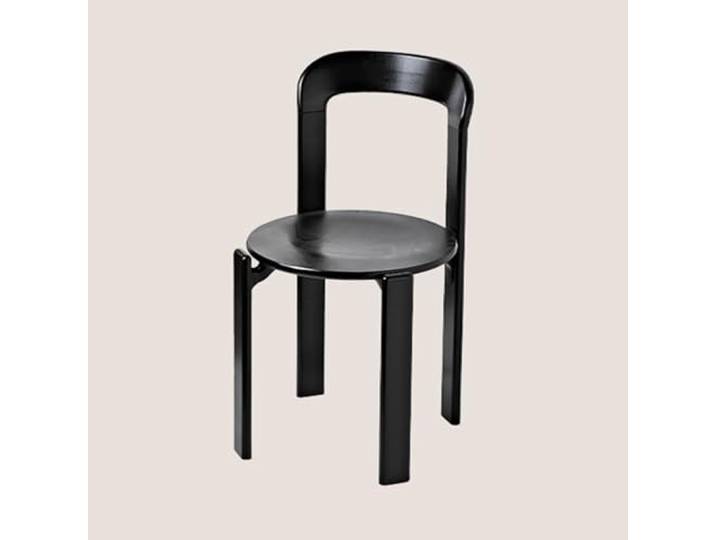 Bestiry Stapelbarer Esszimmerstuhl, 2er-Set, bunter Holzstuhl mit offener, geschwungener Rückenlehne für die Küche, das Büro oder die Bar (44,5 x 46,5 x 80 cm, A)