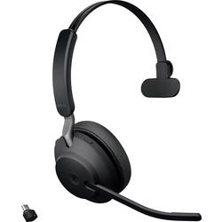 Jabra Evolve2 65 monaural On Ear Headset Bluetooth® Stereo Schwarz Lautstärkeregelung, Batterieladeanzeige, Mikrofon-Stummschaltung Telefon 26599-899-899