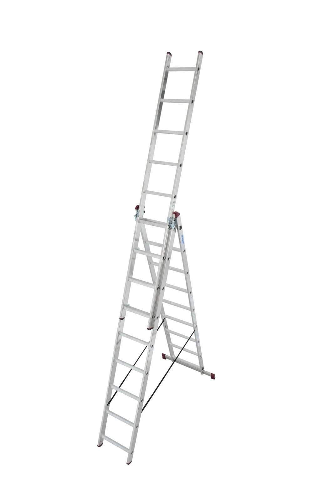 Krause Corda Aluminium multifunctionele ladder met 3x9 treden