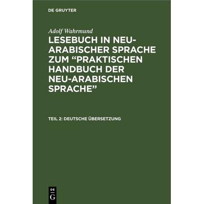 Deutsche Übersetzung, Gebundene Ausgabe von Adolf Wahrmund, De Gruyter, 978-3-11-243397-3