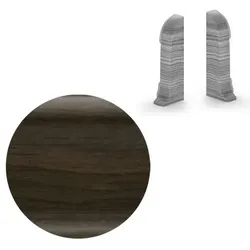 Endstück für Sockelleiste Naturel Wenge, PVC Länge 0,5 cm, Kantenhöhe 56 mm, NATNGTK24