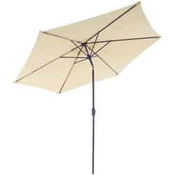 VCM, Sonnenschirm, Sonnenschirm 2,90m Creme mit Kurbel neigbar wasserabweisend UV Schutz 50+