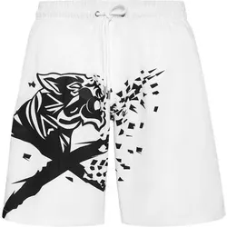 PLEIN SPORT Badehose, Größe 5XL in Weiß 0102