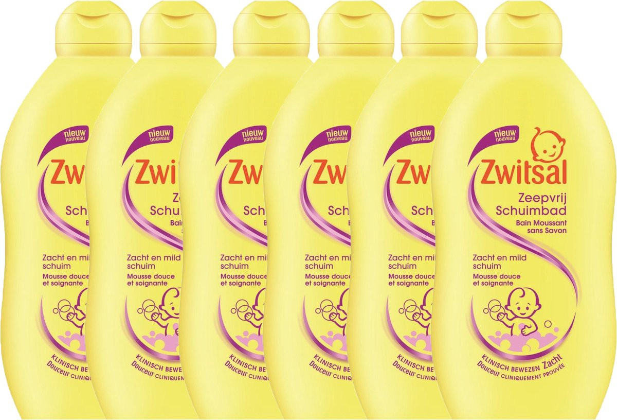 Zwitsal Baby Badschuim 6 x 400ml