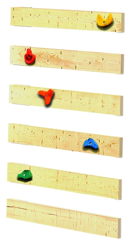 KARIBUHOLZT Akubi Kletterwand ECO natur inkl.5 Stk. Klettersteine 08441706
