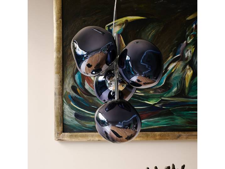 Melt Kronleuchter Mini Smoke - Tom Dixon Melt Chandelier Mini - Wohnzimmer - Design - Kunststoff - Mit Schirm