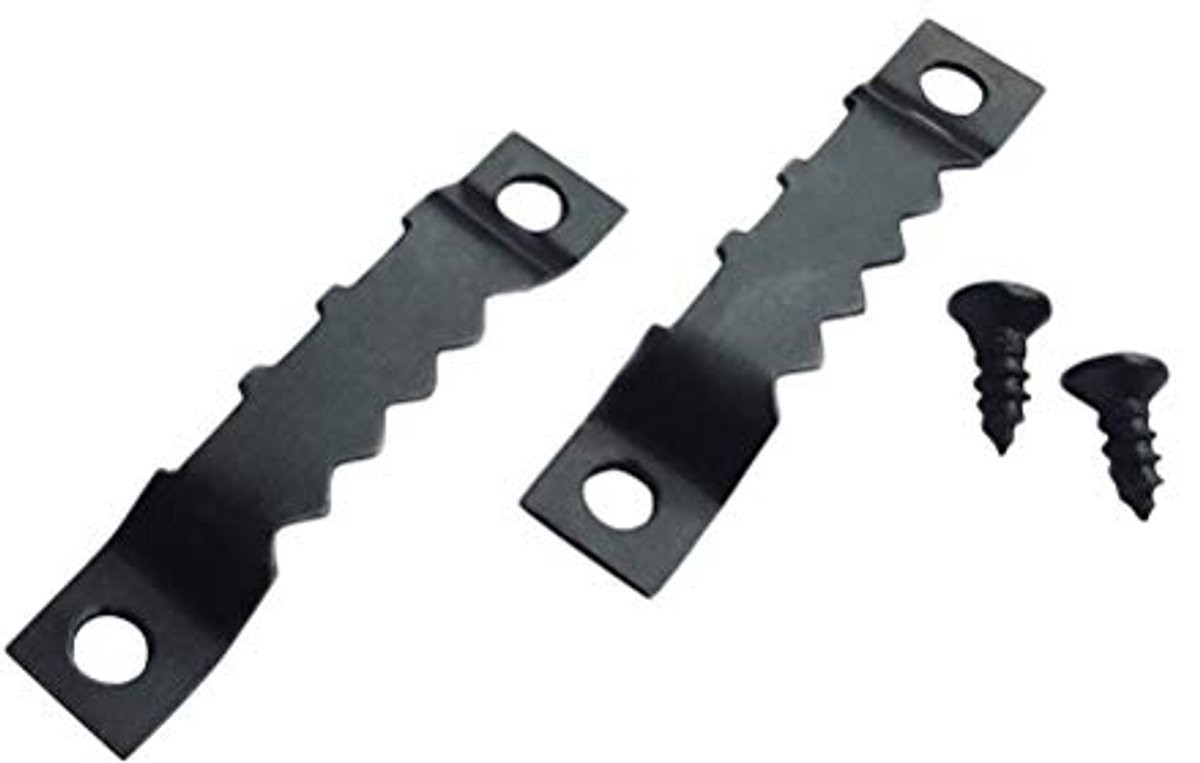 20-Pack Zaagtand Fotolijst Hangers 45mm Zwart met Schroeven