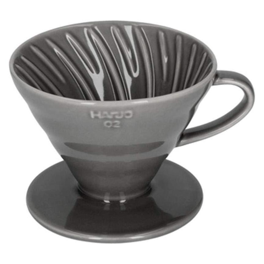 Hario V60 Dripper 02 -keraaminen kahvisuodatin, harmaa (0.50 l) (VDC-02-GR)