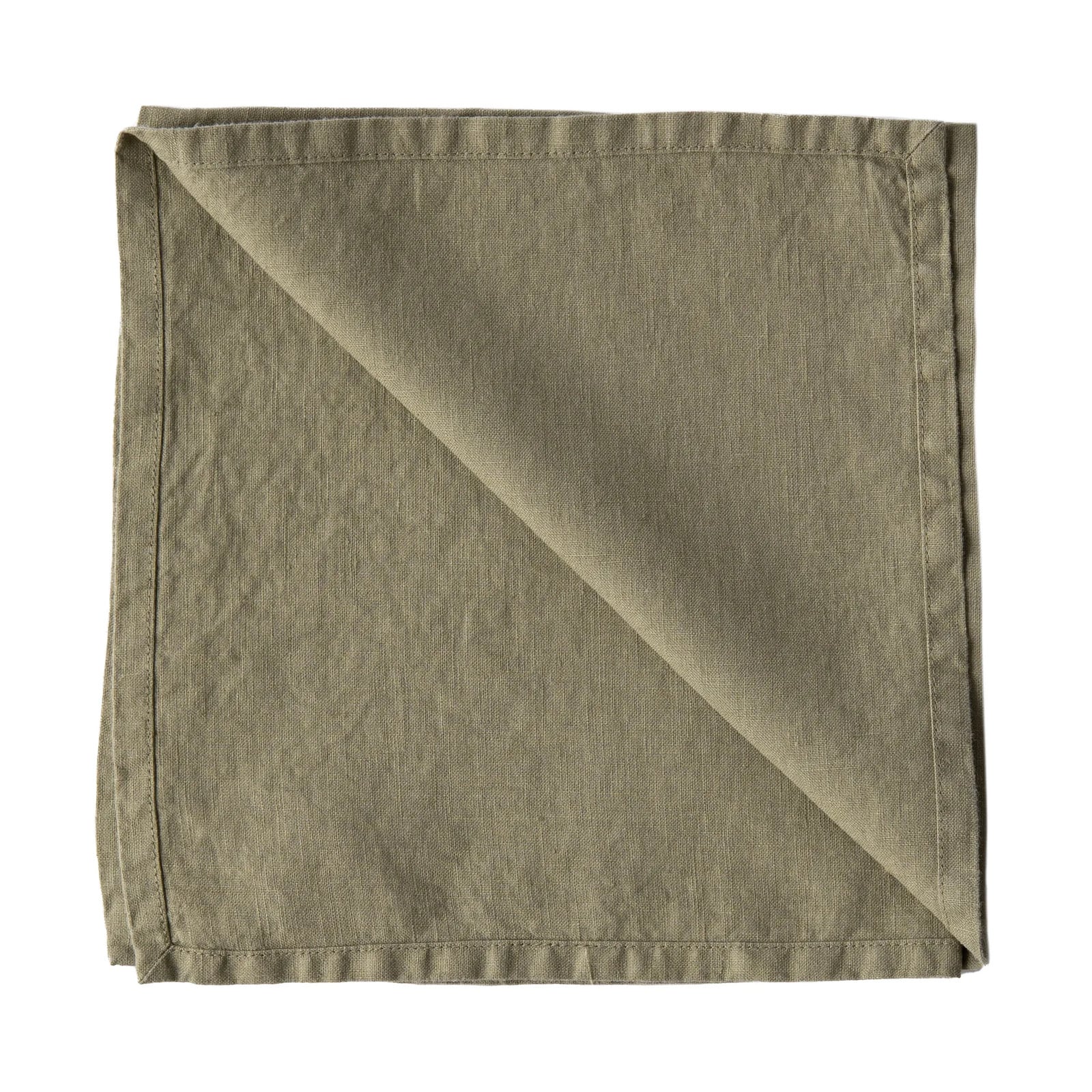 Tell Me More Washed linen servet Olijf