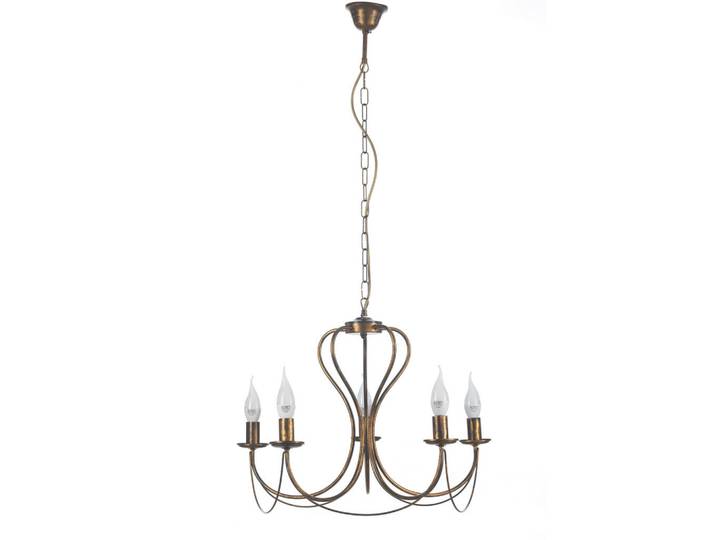 Kronleuchter, Bronzefarben, Metall, 105 cm, Lampen & Leuchten, Innenbeleuchtung, Hängeleuchten, Kronleuchter