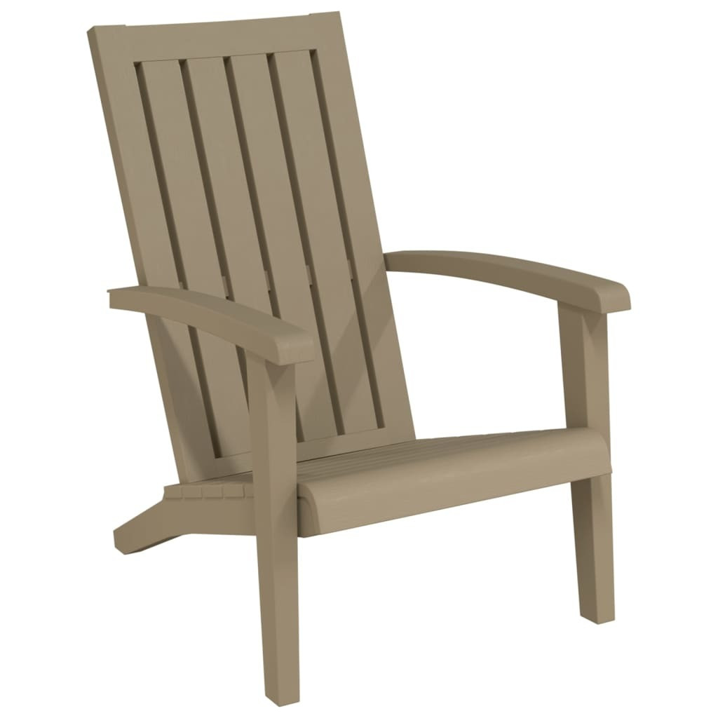 vidaXL Adirondack-tuinstoel, lichtbruin, polypropyleen