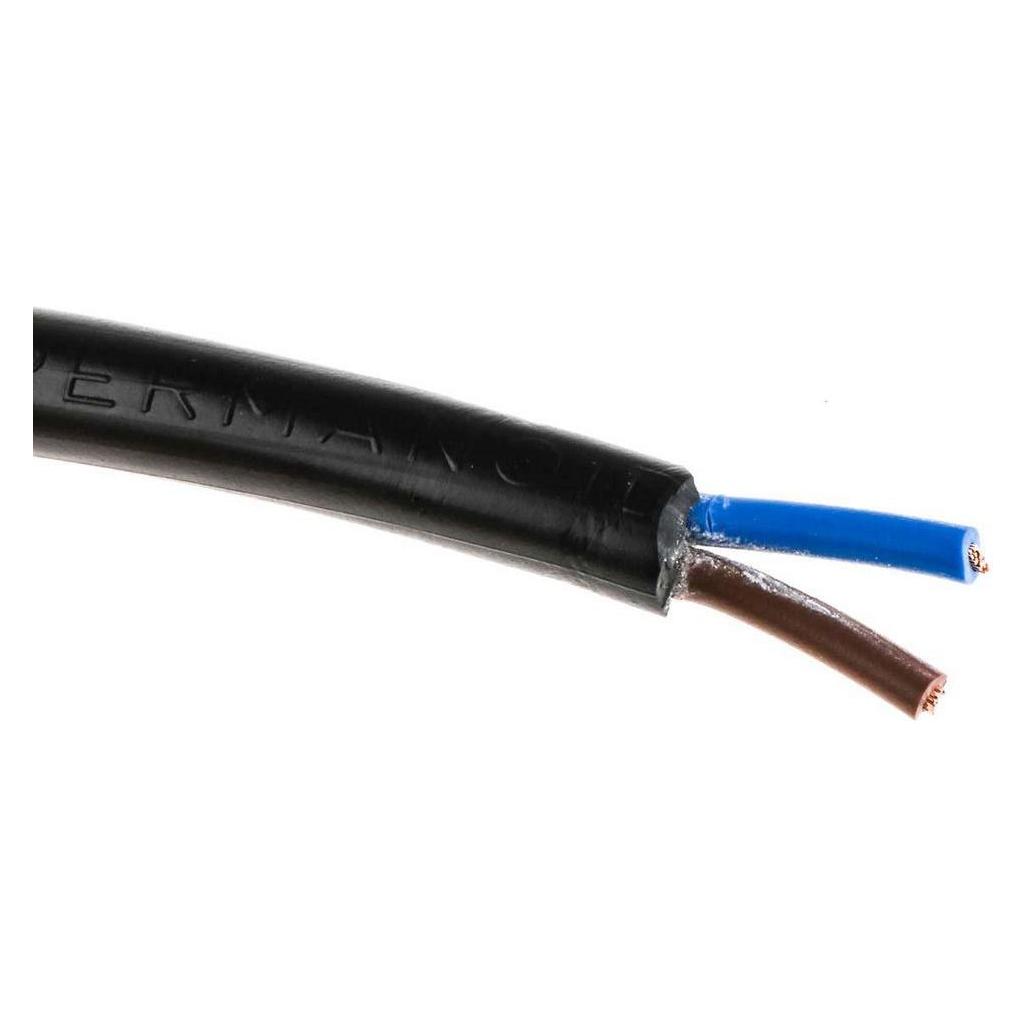 RS PRO Netzkabel H-05VV-F 2x0,75mm² schwarz (100 m) (491926)