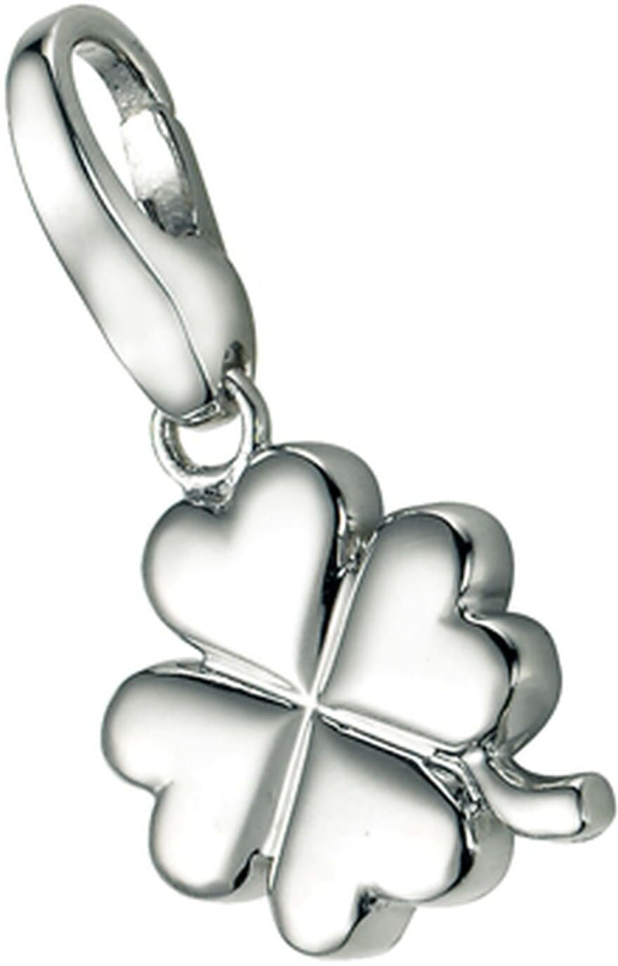 Charm-Einhänger "Kleeblatt, Silber 925", silber, GIORGIO MARTELLO MILANO, Charms, Damen