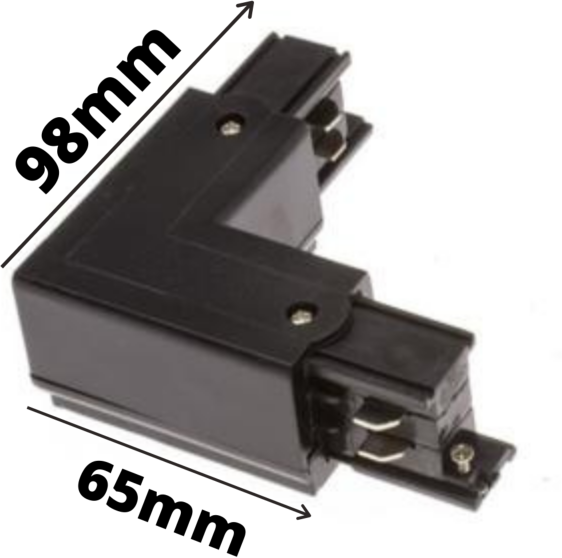 Silamp Connecteur Angle 90° Rail Triphasé NOIR