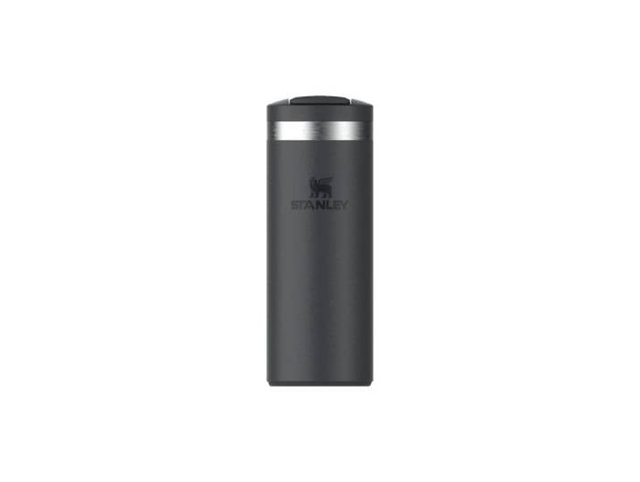 Mug isotherme Stanley Transit Fliptop Black – 350 ml, noir
