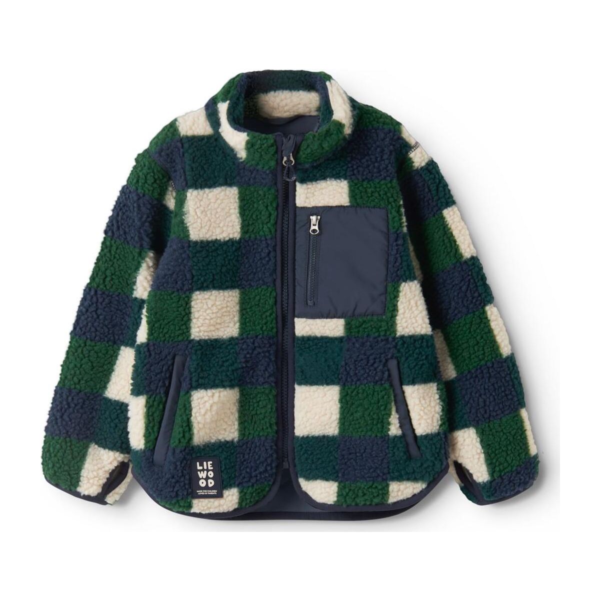 Liewood Nolan Pile Jacket mega check / bright garden (2870) 152 LW21048-2870-152-CU