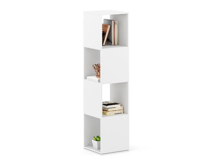 Bücherregal Drehregal KIANO mit 4 Ebenen 36 x 150 cm weiss