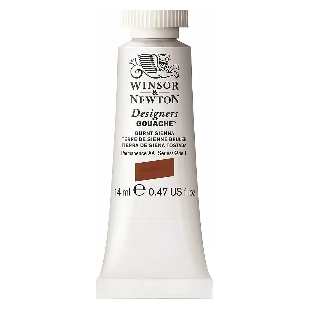 Winsor & Newton Designers Gouache 14ml Burnt Sienna 074 (14 ml) (0605074)