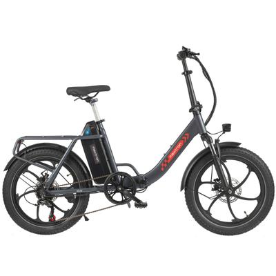 E-Bike MAXTRON "Maxtron MULE Klapprad" Gr. 33, grau, schwarz, Elektrofahrräder, 33cm, 20 Zoll (50,80cm), Stadt & Abenteuer: 20" Fatbike mit XXL 20Ah Akku.