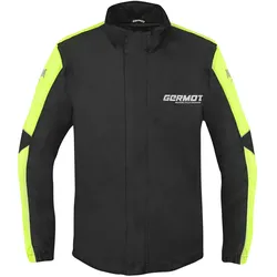 Germot Regenjacke Motorrad Bergen schwarz-neongelb - S