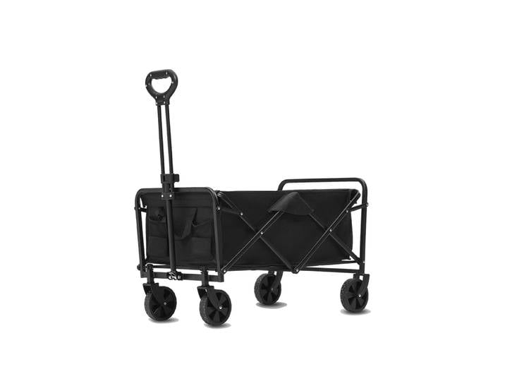 Chariot de plage pliable robuste grande capacité, chariot portable d'extérieur pliable pour le camping, les courses, équipement de camping pliable