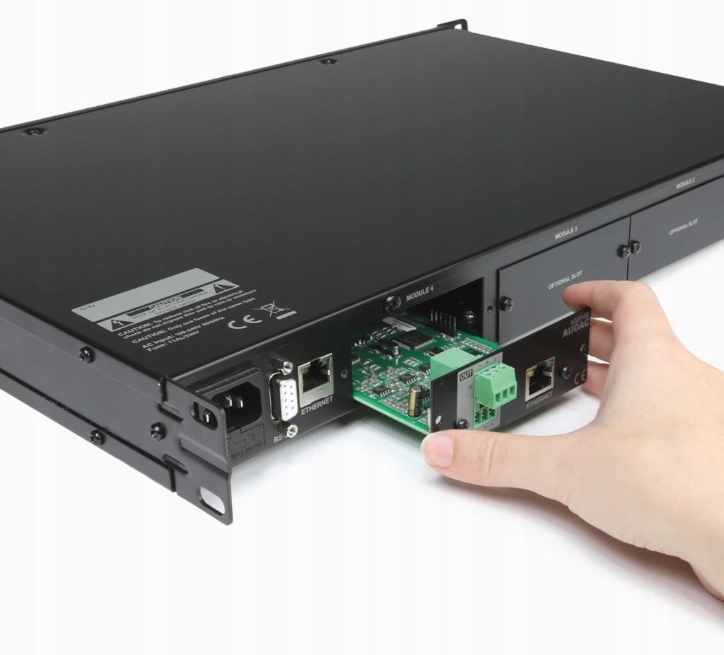 AUDAC Dante netwerkinterface ANI44XT