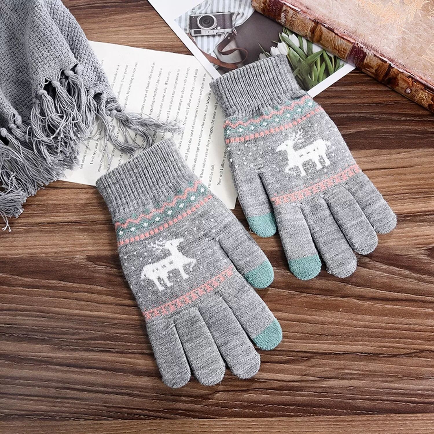INF Gants d'hiver chauds - Compatibles avec écrans tactiles