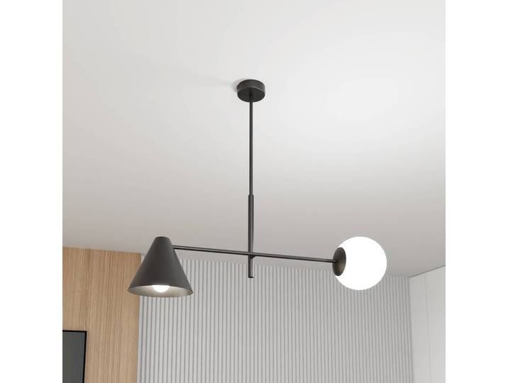 Deckenlampe Hermes EMIBIG LIGHTING, dimmbar, schwarz, für Wohn- / Esszimmer, Metall, Modern, Deckenlampe