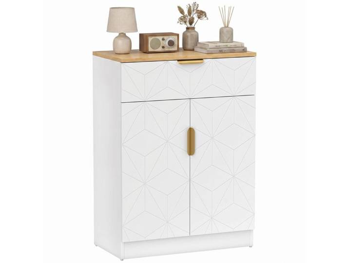 Armoise meuble de rangement avec tiroir étagère réglable blanc