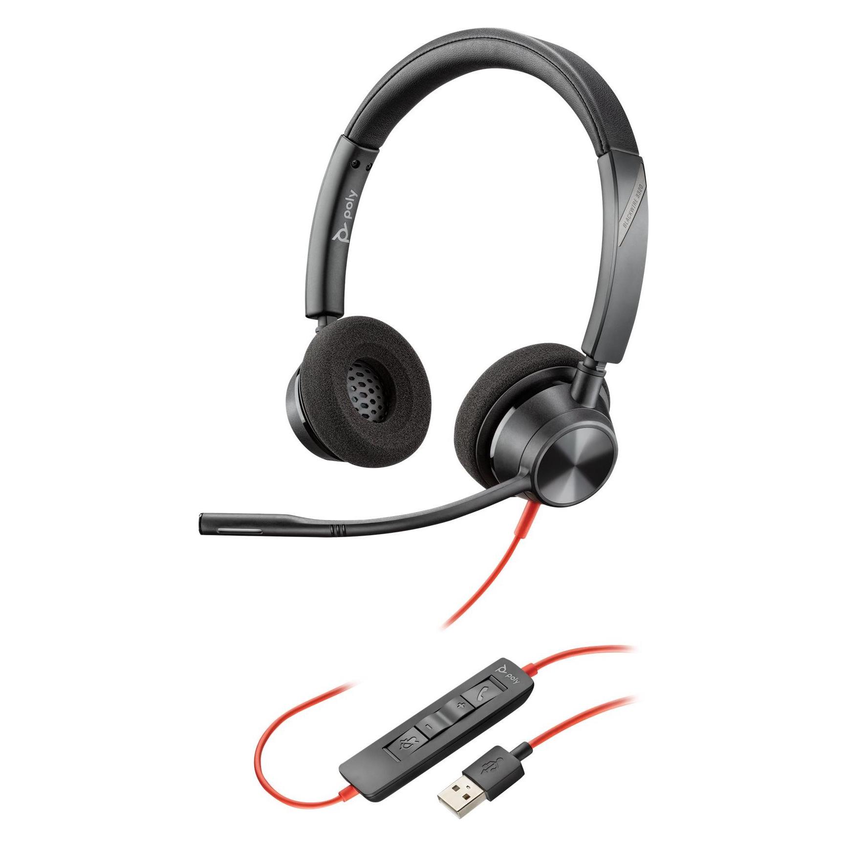 HP Poly Blackwire 3320 USB-A Headset (Kabelgebunden, USB-A) (213934-101)