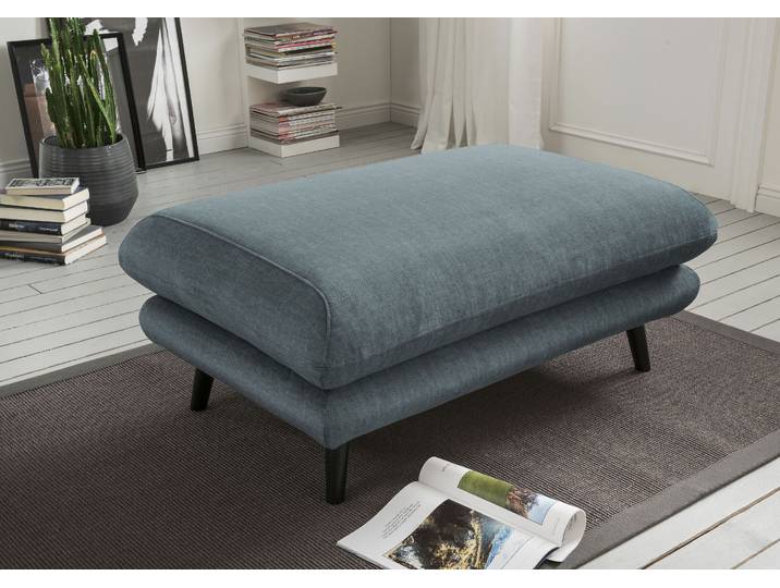 Polsterhocker HOME AFFAIRE Levke bequem und elegant , blau (ocean), B:116cm H:47cm T:77cm, Hocker, Polsterhocker