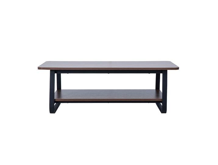 Table basse rectangulaire finition bois noyer et métal L120 cm MICHA