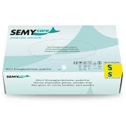 Nitrilhandschuhe SEMYcare blau puderfrei, latexfrei 100Stk. Gr.L Einweghandschuhe