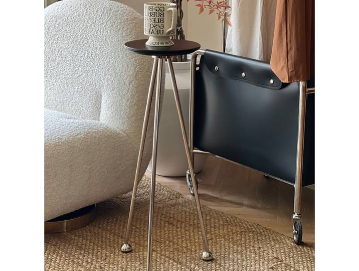 MOMO petite Table basse en acier inoxydable Table ronde Projection support de fleurs balcon petite Table de chevet petite Table d'angle latérale
