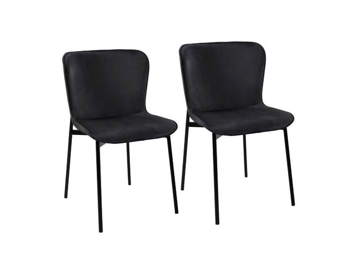 Svita Esszimmerstuhl Mary 2er Set, Schwarz, 50x81x50 cm, Esszimmer, Stühle