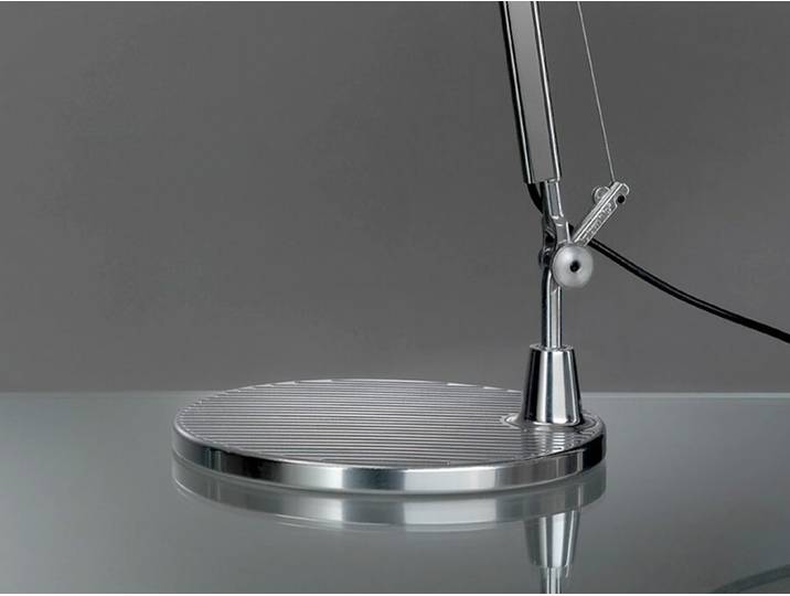Tischbein Tolomeo Tavolo, Aluminium Artemide grau, Designer de Lucchi & Fassina