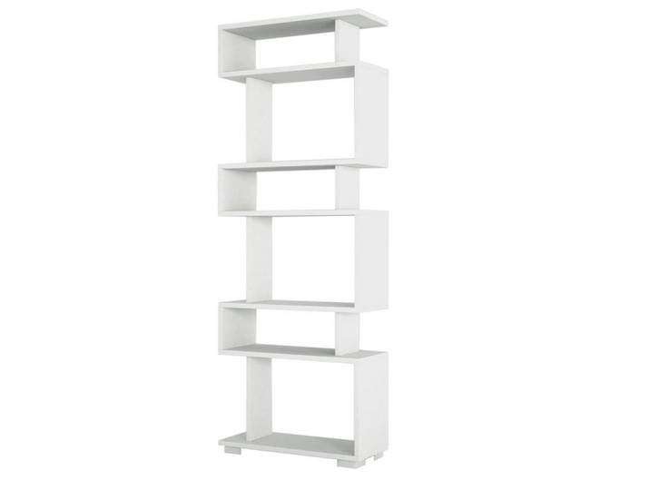 Calicosy Regal 6 Tabletten H165 cm - Blok, Weiß, 19.5x165x60 cm, Wohnzimmer, Regale, Bücherregale