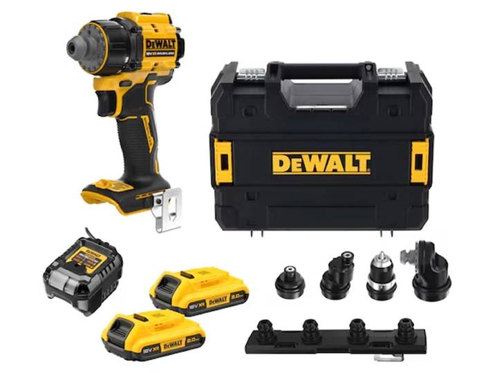 Perceuse visseuse à têtes multiples XR 18V - 2 batteries 2Ah - Li-Ion Brushless - DEWALT - DCD803D2T-QW