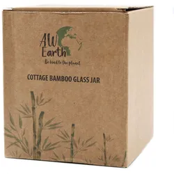 Cottage Bamboo Glass Jar - 10cm