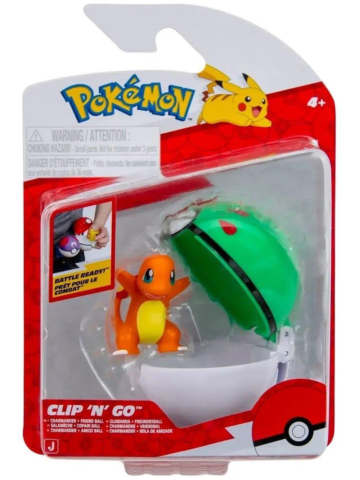 Pokemon Clip N Go Charmander With Friend Ball