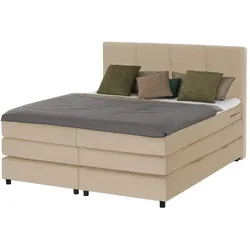 Boxspringbett   ¦ beige ¦ Maße (cm): B: 140 H: 152