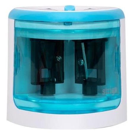 Stigo Bike Elektrischer Bleistiftspitzer, zwei Löcher, blau (353056)