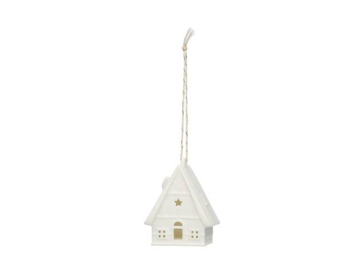 Hanger, porselein, vakwerkhuis, wit