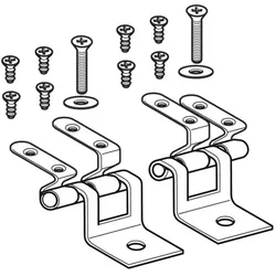 Geberit Scharnier-Set 598180000 Befestigung von vorne, Edelstahl, für WC-Sitz