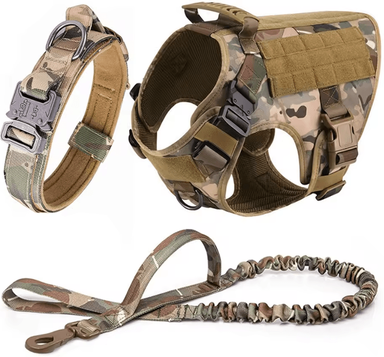Uplift Curations Large Dog Harness And Leash Set Training Walking Vest For German Shepherds And Malinois l camouflage Set