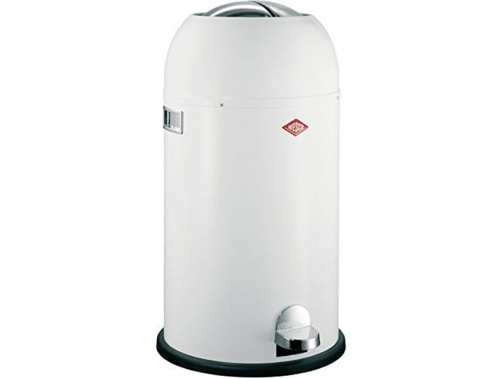 Wesco 184 631 Kickmaster Abfallsammler 33 Liter weiß, 37.5 x 37.5 x 69cm