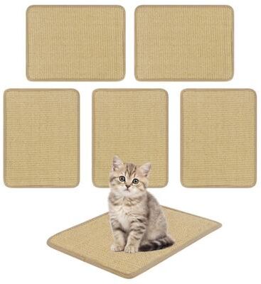 Costway 16 x 12 Inch 6-Piece Cat Scratcher Mat Set