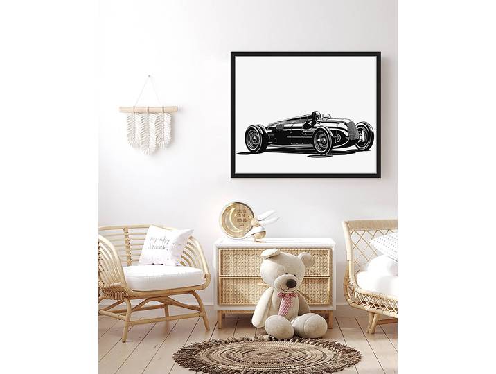 Bild Racing Car 53 x 63cm Multicolor